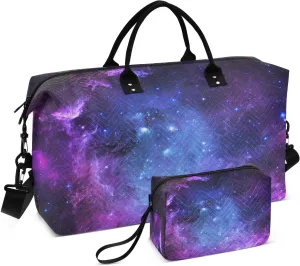 senya Travel Duffle Bag Weekender Bags Overnight Bag with Toiletry Bag Gym Duffel Bag Universe Galaxy Nebula Space for Travel Business Trips Sport