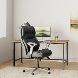 Serta Smart Layers Jennings Super Task Big and Tall Chair, Black/Slate