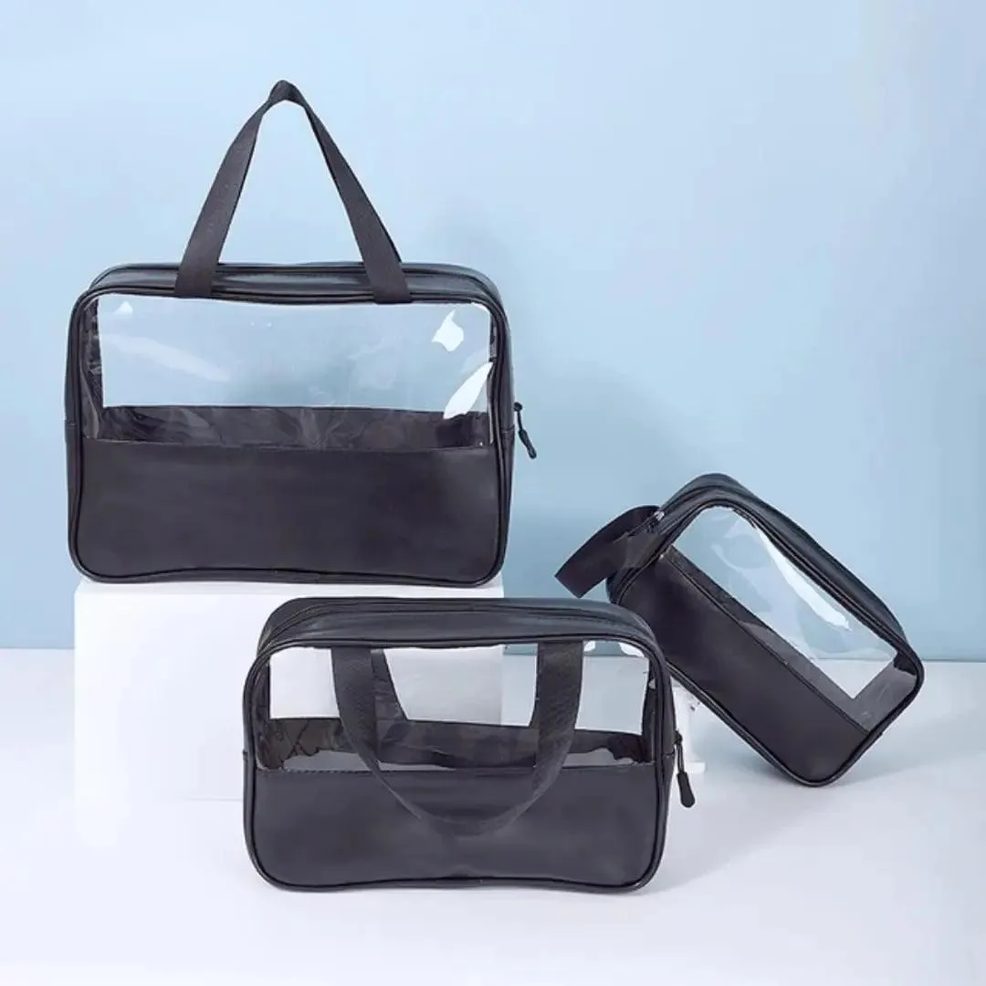 SET OF 3 TRAVEL COSMETIC BAGS