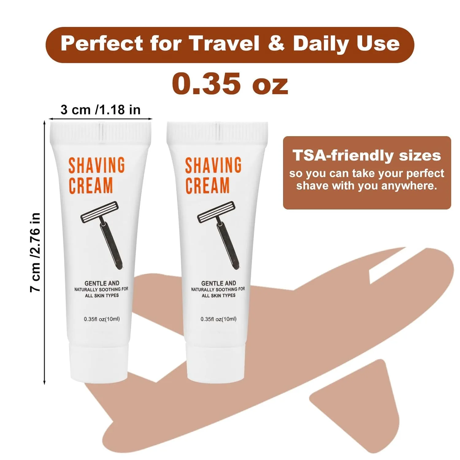 Shaving Cream Bulk Travel 10ml/0.35fl oz,Disposable Shaving Cream in Bulk Travel Shave Cream for Hotel Homeless200