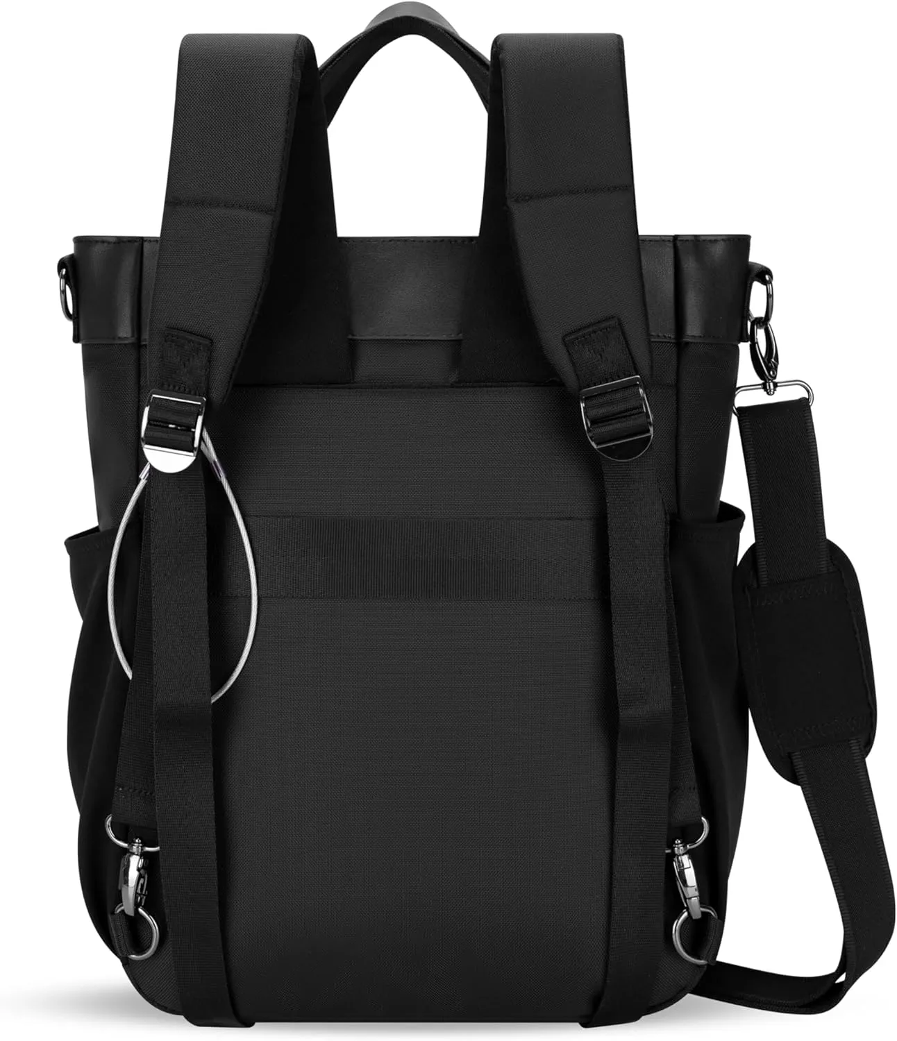 Sherpani Soleil, Anti Theft Convertible Backpack, 3 in 1 Tote Bag, Crossbody Bag, Cross Body Purse, 18L Travel Backpack, Travel Gifts for Women, RFID Protection, Fits 15” Laptop (Sterling)