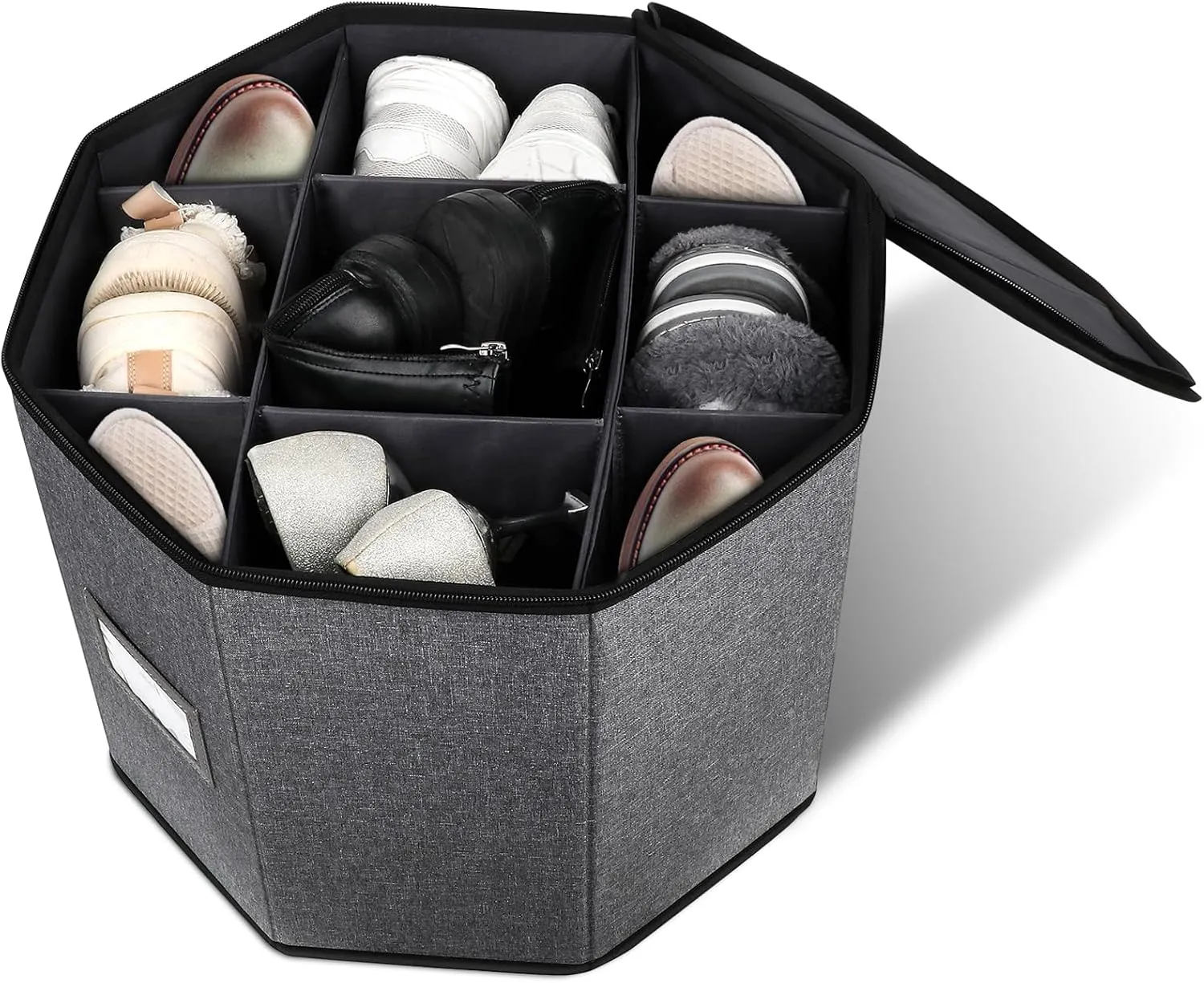Shoe Storage Box,Shoe Bags for Travel,Fits 8 Pairs,Foldable Shoe Organizer for Closet,Portable Luggage Travel Shoe Organizer