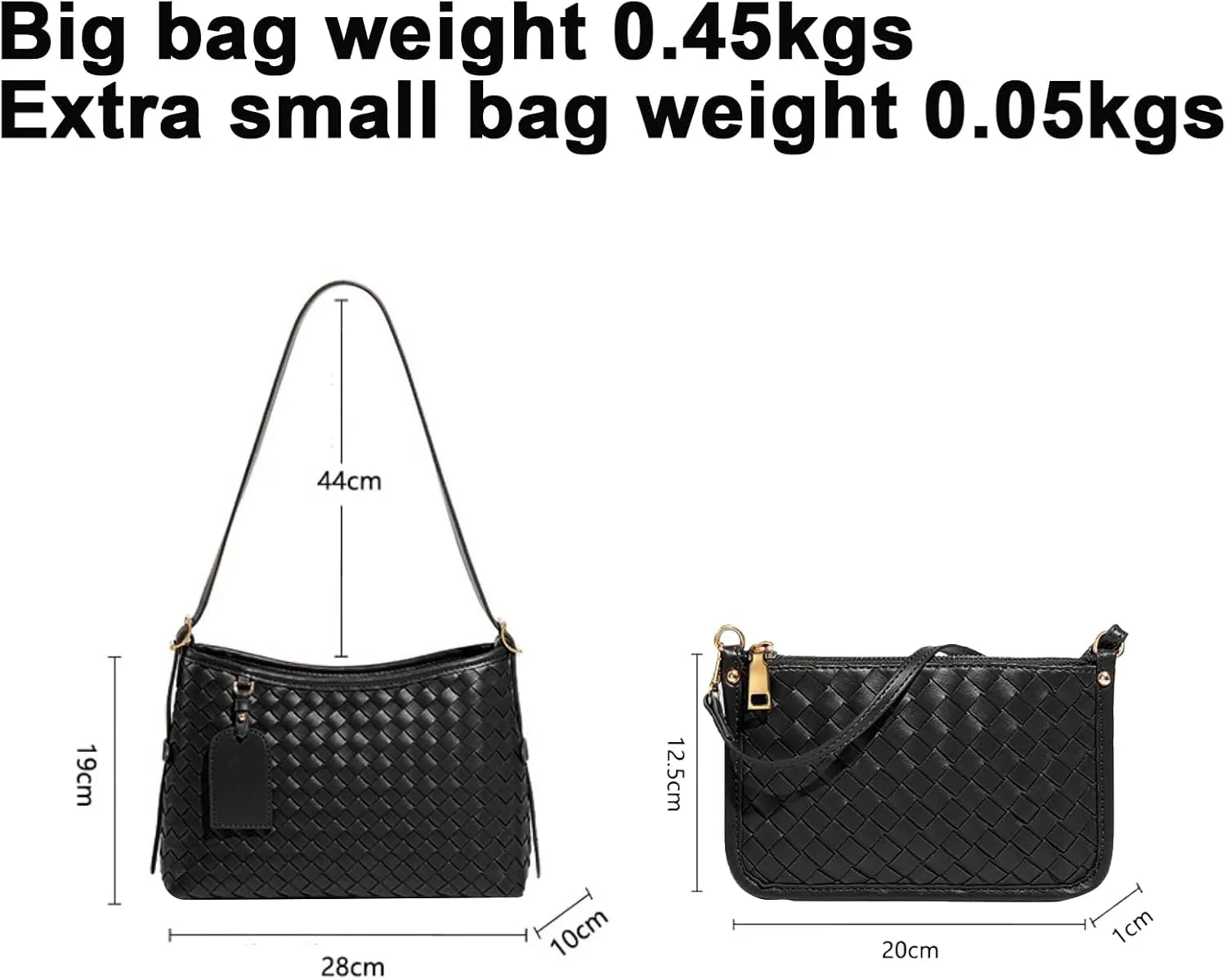 Shoulder Bag for Women Lightweight Tote Bags Vegan Leather Handbags Handmade with Wallet With Pocket Working Business Bags