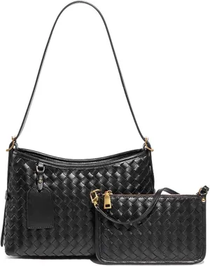 Shoulder Bag for Women Lightweight Tote Bags Vegan Leather Handbags Handmade with Wallet With Pocket Working Business Bags