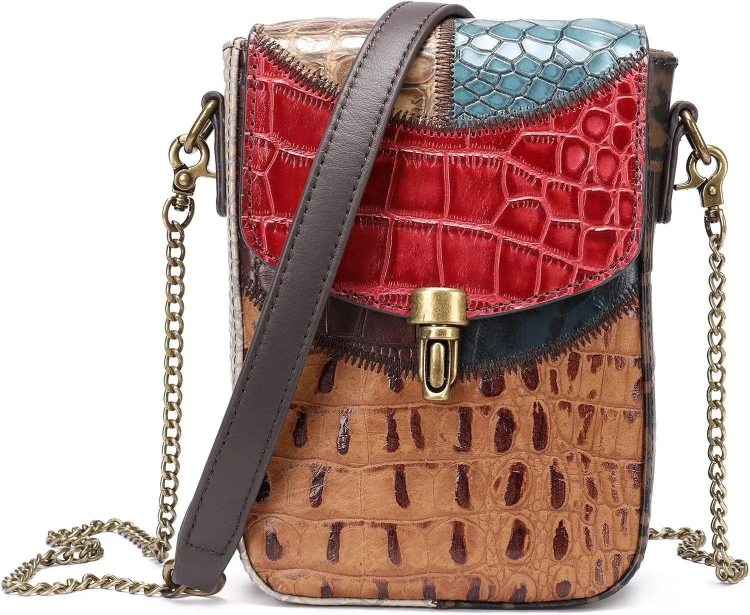 Shoulder Bags Cowhide Leather Cossbody Bags Women Messenger Bag Pouch, One Color, One Size