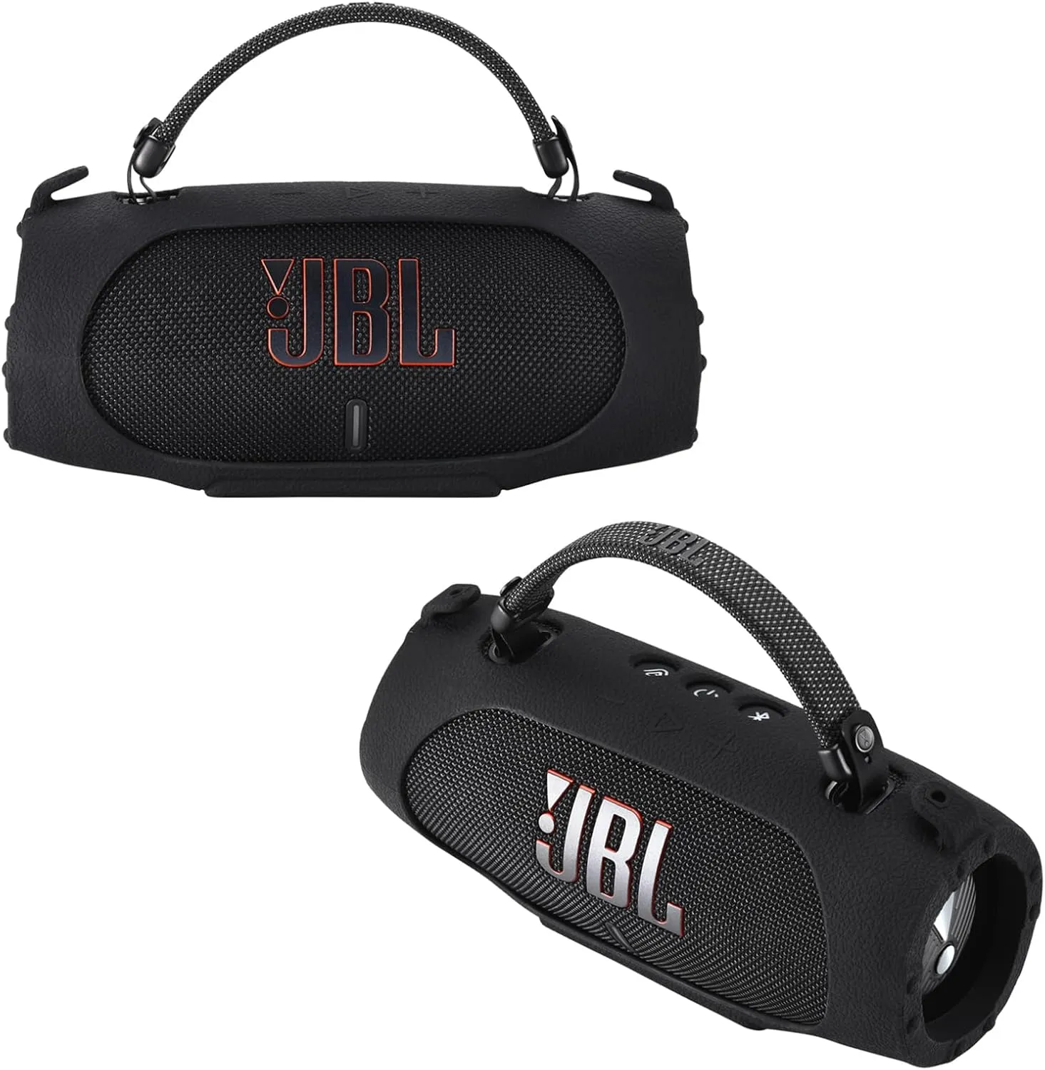Silicone Cover Case for JBL Charge 6 - Portable Waterproof & Drop-Proof Bluetooth Speaker,for JBL Charge 6 Travel Carrying Skin Protective Shoulder Bag Accessories,Black