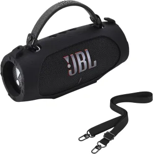Silicone Cover Case for JBL Charge 6 - Portable Waterproof & Drop-Proof Bluetooth Speaker,for JBL Charge 6 Travel Carrying Skin Protective Shoulder Bag Accessories,Black