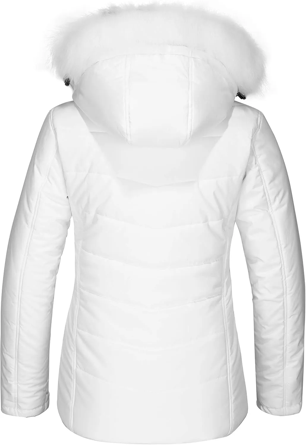 Skieer Women's Waterproof Ski Jacket Warm Puffer Jacket Thick Hooded Winter Coat