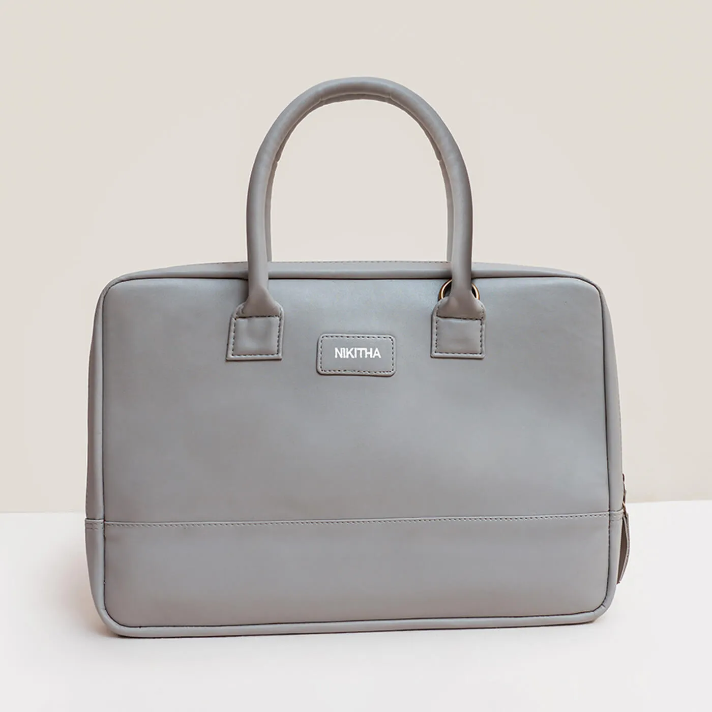 Sleek Faux Leather Personalized Laptop Bag