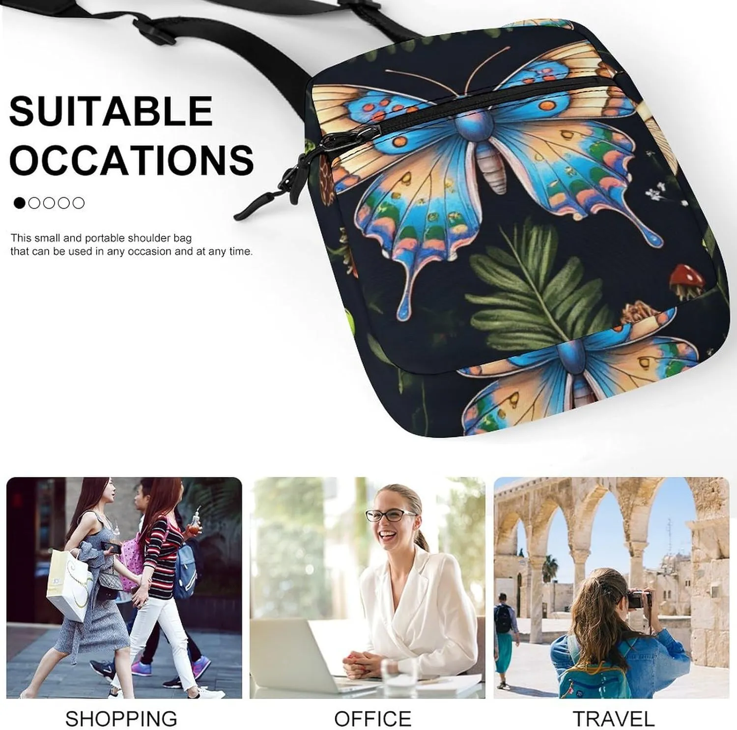 Small Crossbody Bag for Women, Casual Mini Shoulder Pouch Portable Travel Purse Cell Phone Bag