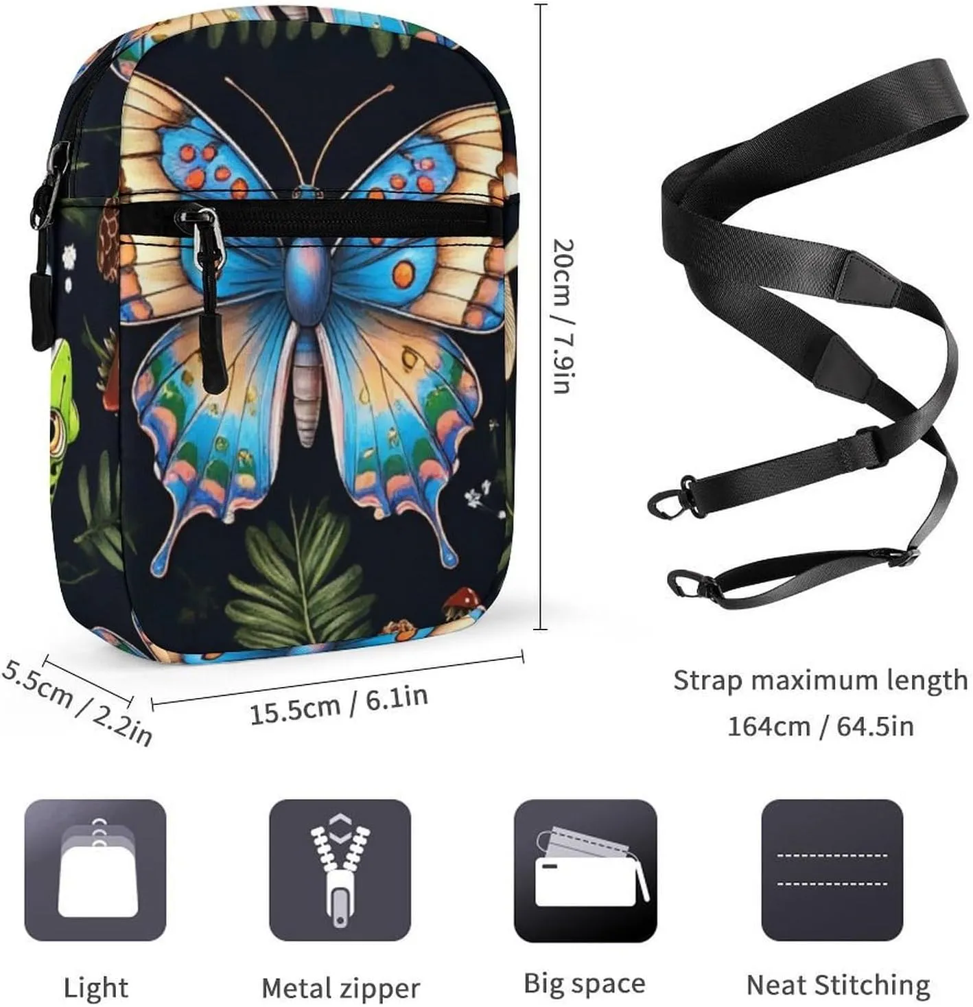 Small Crossbody Bag for Women, Casual Mini Shoulder Pouch Portable Travel Purse Cell Phone Bag