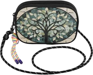 Small Crossbody Bags Abstract Tree Marble for Women Cell Phone Purses Shoulder Bag Handbag with Adjustable Strap