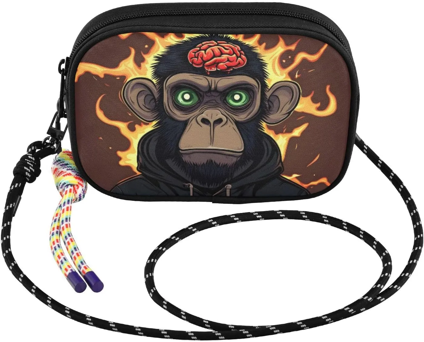 Small Crossbody Bags Brain Monkey Eye for Women Cell Phone Purses Shoulder Bag Handbag with Adjustable Strap