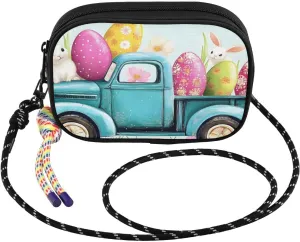 Small Crossbody Bags Easter Truck Rabbit for Women Cell Phone Purses Women's Shoulder Handbag Wallet Purse