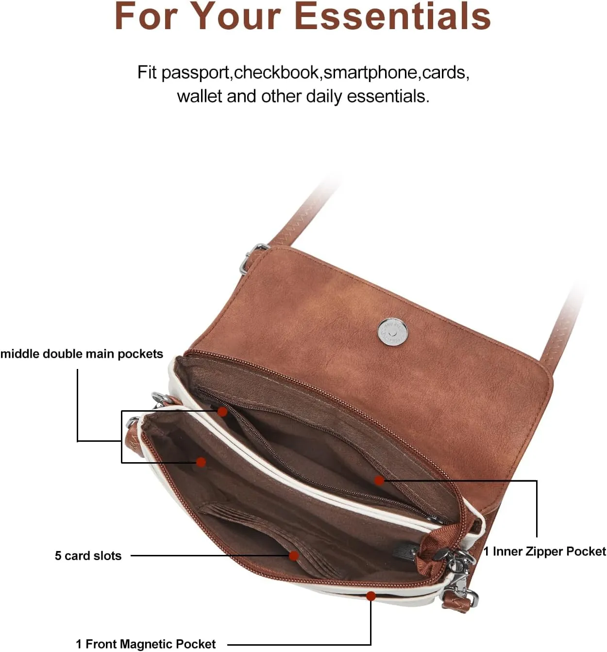 Small Crossbody Bags for women,Soft Leather Cell Phone Purse Lightweight,Little Crossbody Purses Women Trendy with Card slots