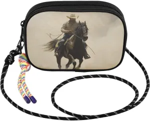 Small Crossbody Bags Horse Cowboy Dust for Women Cell Phone Purses Shoulder Bag Handbag with Adjustable Strap