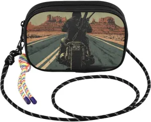 Small Crossbody Bags Moto Road Westen for Women Cell Phone Purses Women's Shoulder Handbag Wallet Purse