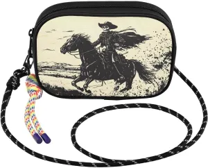 Small Crossbody Bags Skeleton Cowboy Horse Black for Women Cell Phone Purses Women's Shoulder Handbag Wallet Purse