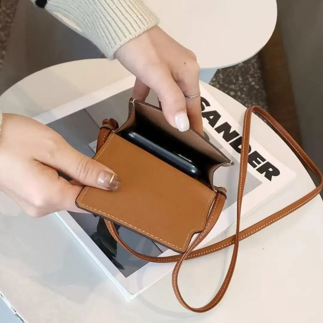 Small Crossbody Cell Phone Purse for Women, Lightweight Mini Shoulder Bag,Genuine Leather Phone Crossbody Bag