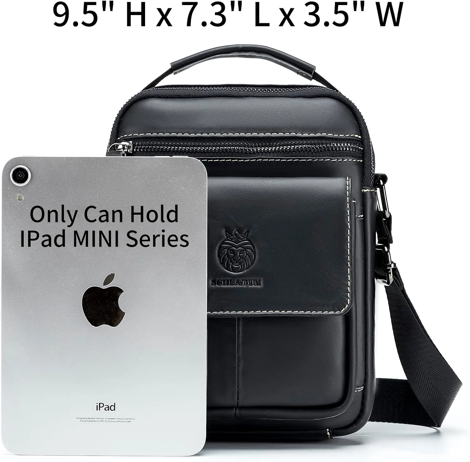 Small Leather Messenger Bag for Men, Men's Shoulder Bag, Small Leather Man Bag Crossbody, Man Purse Casual Handbag