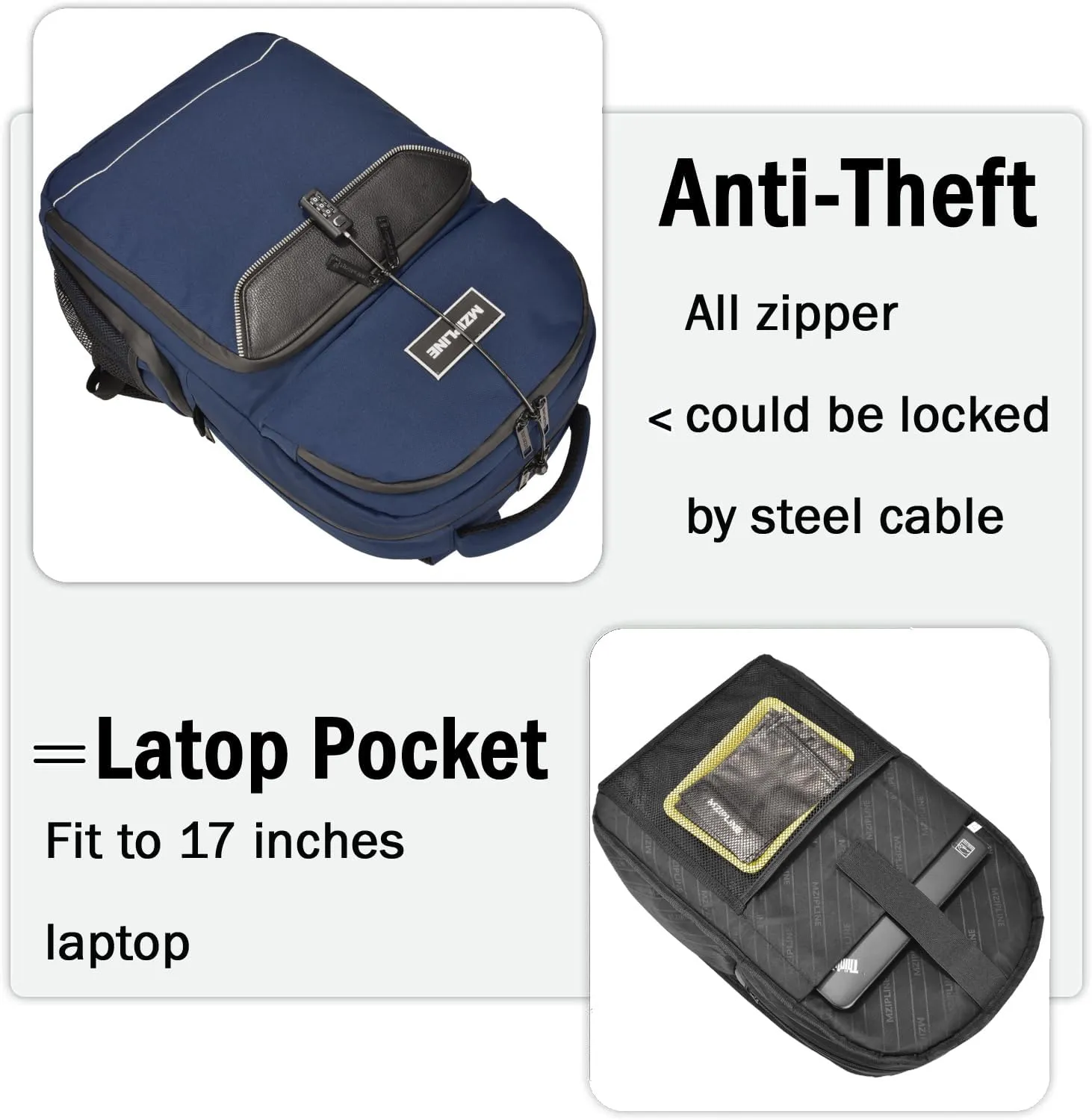 Smell Proof Travel Backpack Bag Anti-Theft Business Laptop Backpack with Lock,Large Daypack Travel bags for College Men & Women