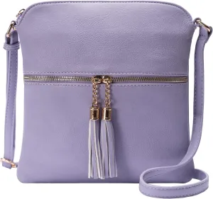 Solene Womens Lightweight Medium Crossbody Purse with Tassel, Perfect Size Crossbody Bags for Daily Use, travel