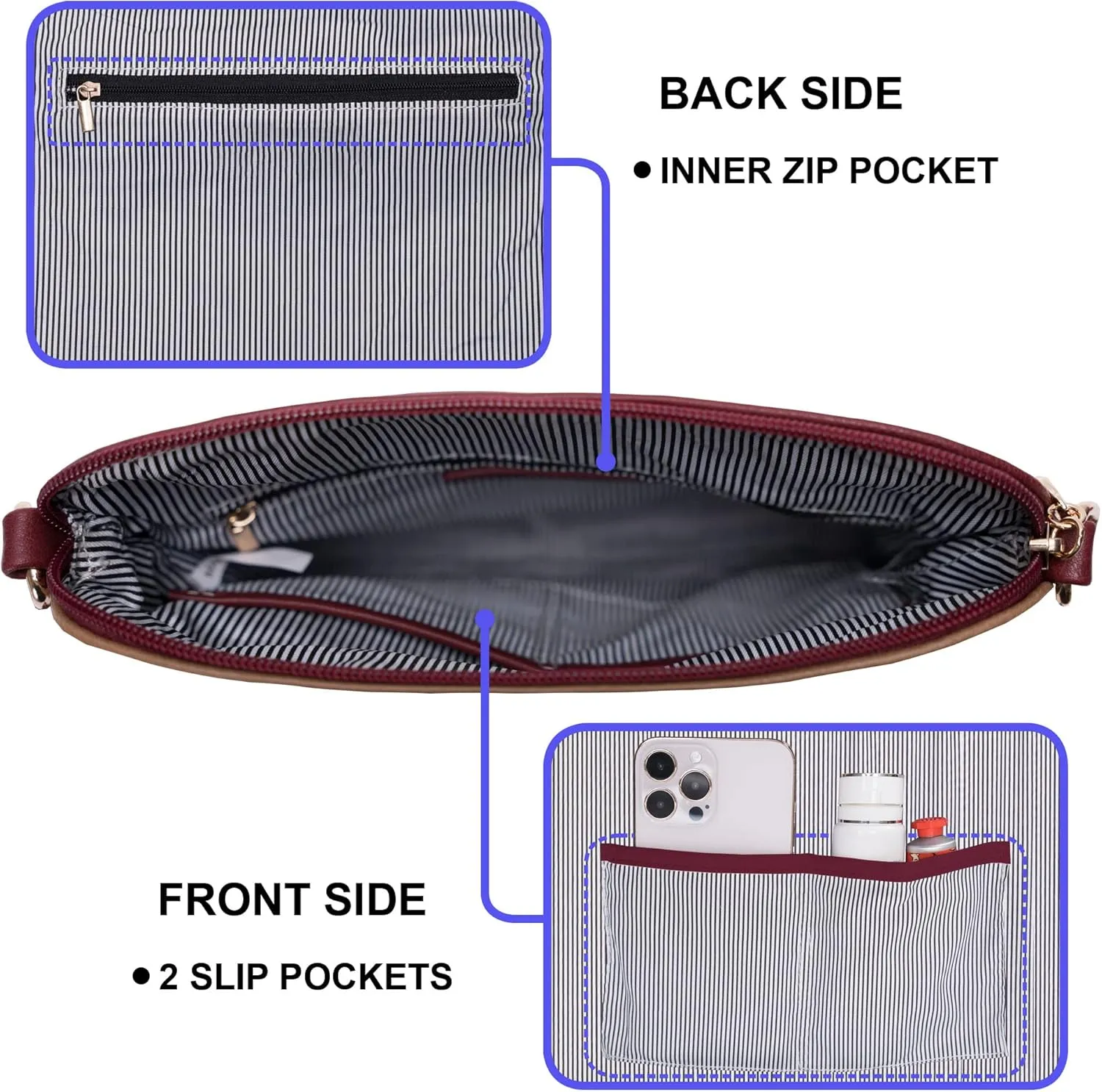 Solene Womens Lightweight Medium Crossbody Purse with Tassel, Perfect Size Crossbody Bags for Daily Use, travel