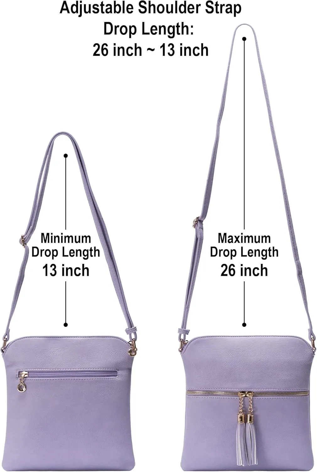 Solene Womens Lightweight Medium Crossbody Purse with Tassel, Perfect Size Crossbody Bags for Daily Use, travel