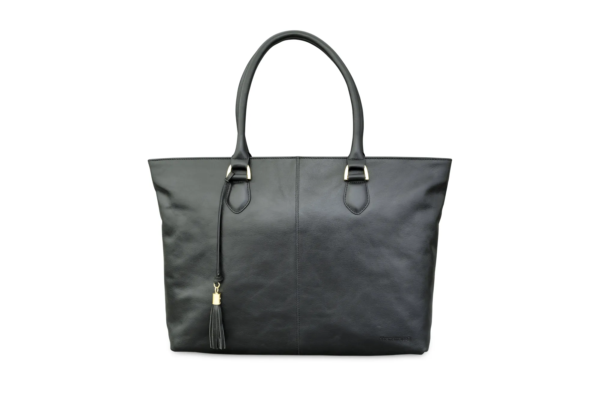 Sophie Black Leather Womens 15" Laptop Tote