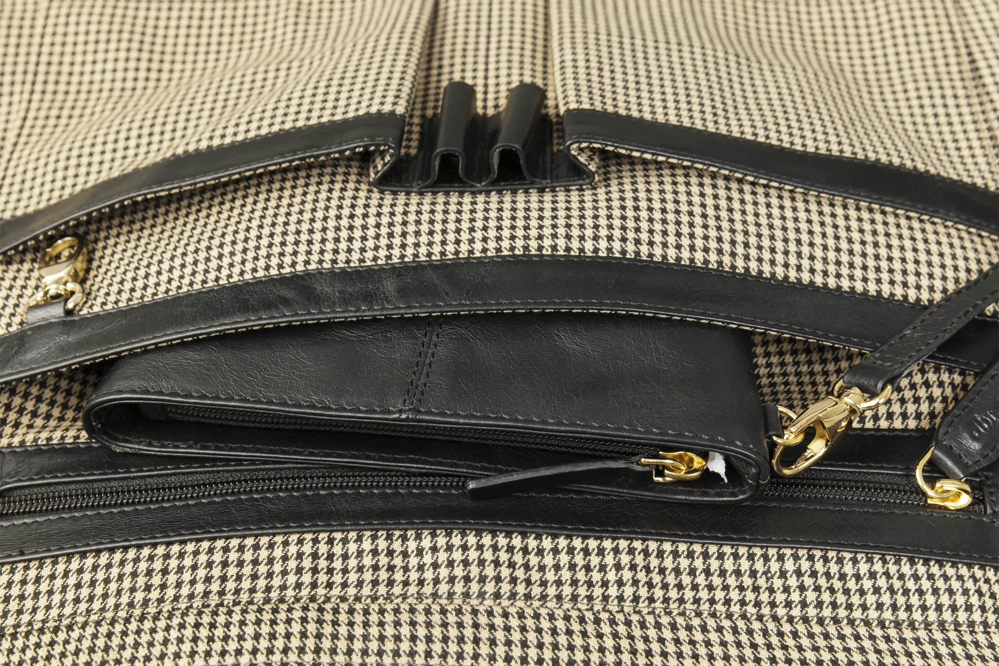 Sophie Black Leather Womens 15" Laptop Tote