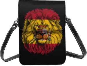 Spain Spanish Lion Flag Small Crossbody Bag Is A Shoulder Bag Designed For Women And Girls Cell Phone Crossbody Wallet Purses With Card Slots Adjustable Strap