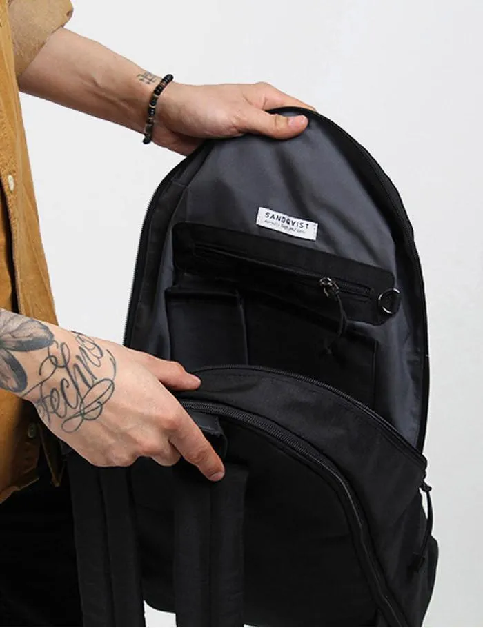 Special price Sandqvist - Convenient delivery Theo Black Backpack