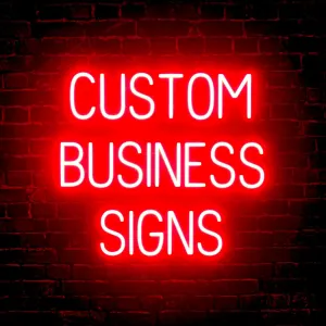 SpellBrite Custom Signs for Business | Custom Neon Sign Look, LED Light Source | Changeable 6.3" LED Letters (1 row, 9 characters)