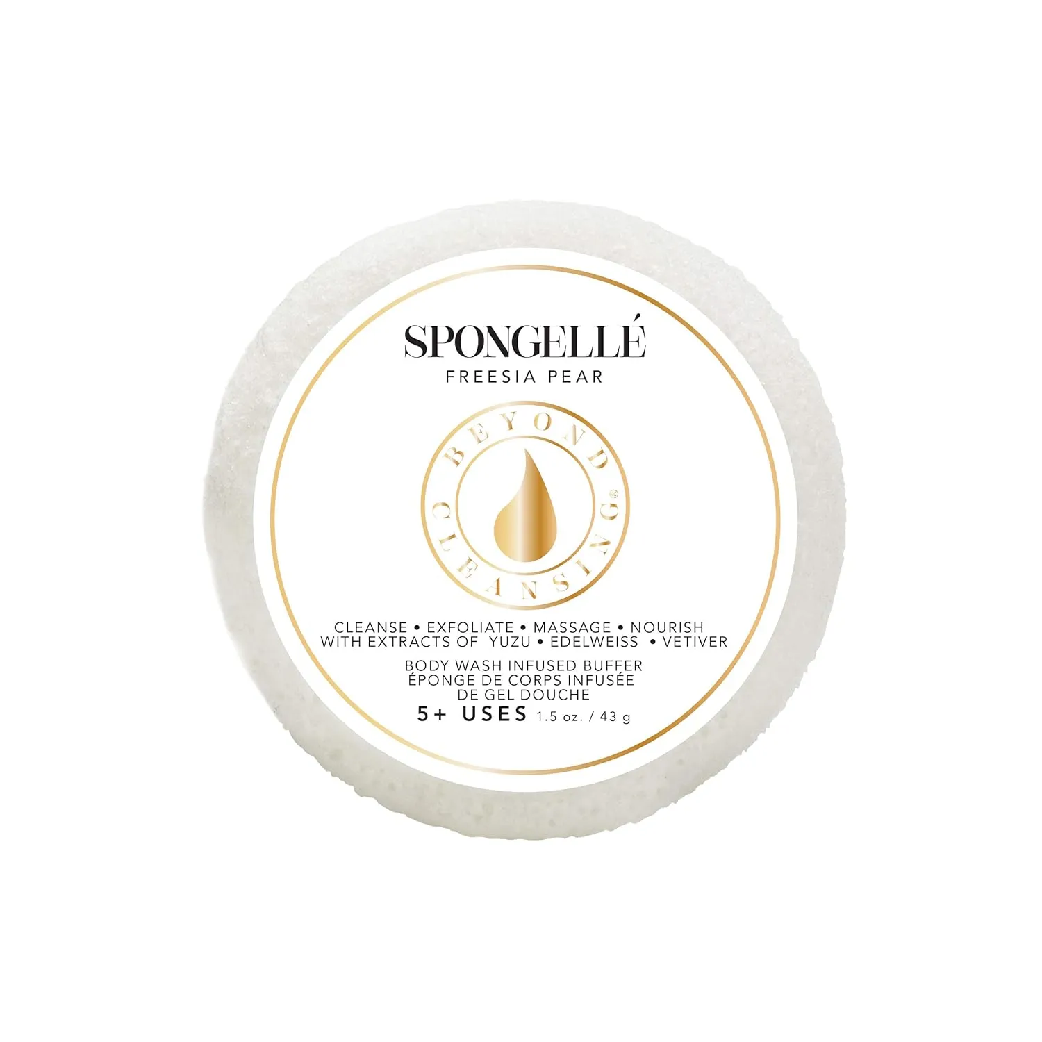 Spongelle Travel Size Spongette Body Wash Infused Buffer (Freesia Pear)