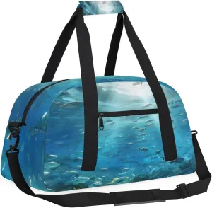 Sports Duffle Bags Travel Duffle Bag Gym Bag Seabed Animal Weekender Travel Bag Waterproof Overnight Bag Carry On Travel Tote Bag Dance Bags