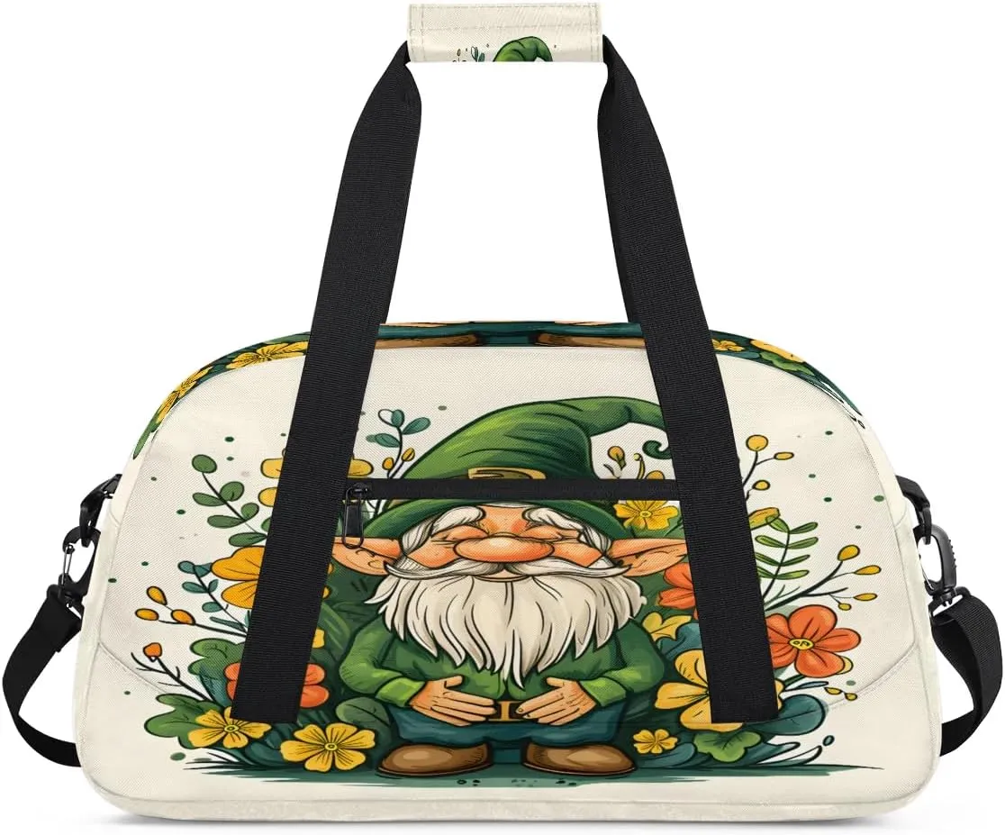 Sports Duffle Bags Travel Duffle Bag Gym Bag Weekender Travel Bag Waterproof Overnight Bag Carry On Travel Tote Bag Dance Bags -St. Patrick's Day Dwarf