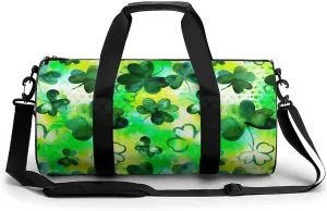 St Patrisks Day Duffelbag Utility Bag Cylindrical Duffelbags Picnic Bags Gym Satchel Durable Handbag Overnighter Duffles 17.7in/9in/9in