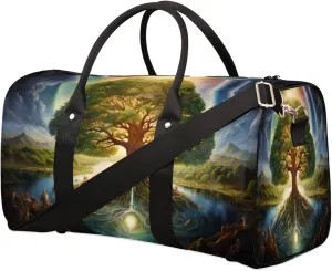 Starry Tree Fantasy Travel Duffel Bag for Women Men Sports Tote Gym Bag Waterproof Foldable Lightweight Weekend Overnight Hospital Workout Bag Swimming Yoga Fitness Travel Sports Bag