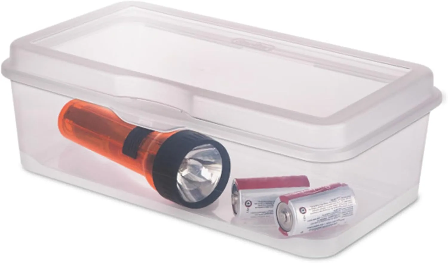 Sterilite 12-Pack FlipTop Stackable Rectangular Storage Bin with Hinging Lid, Clear