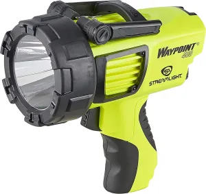 Streamlight 44910 Waypoint 400 Rechargeable 1400-Lumen Long Range Pistol-Grip Spotlight with 120V AC Charger and Polymer Holder/Mount, Yellow