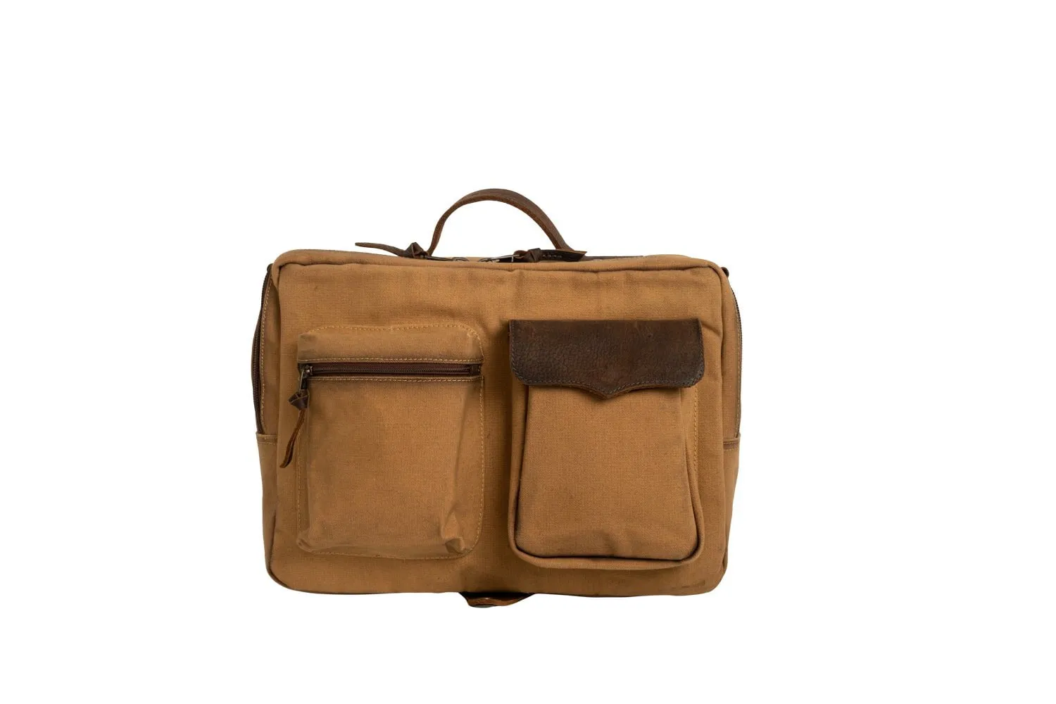 STS Ranchwear Mens Buffalo Creek Tan/Chestnut Buffalo Leather Messenger Bag OS
