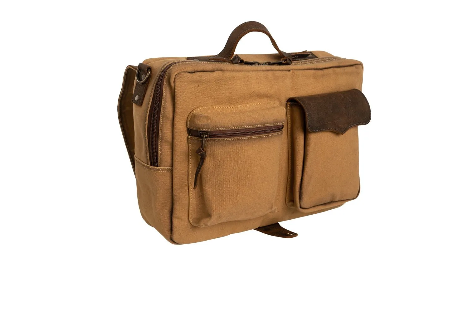 STS Ranchwear Mens Buffalo Creek Tan/Chestnut Buffalo Leather Messenger Bag OS