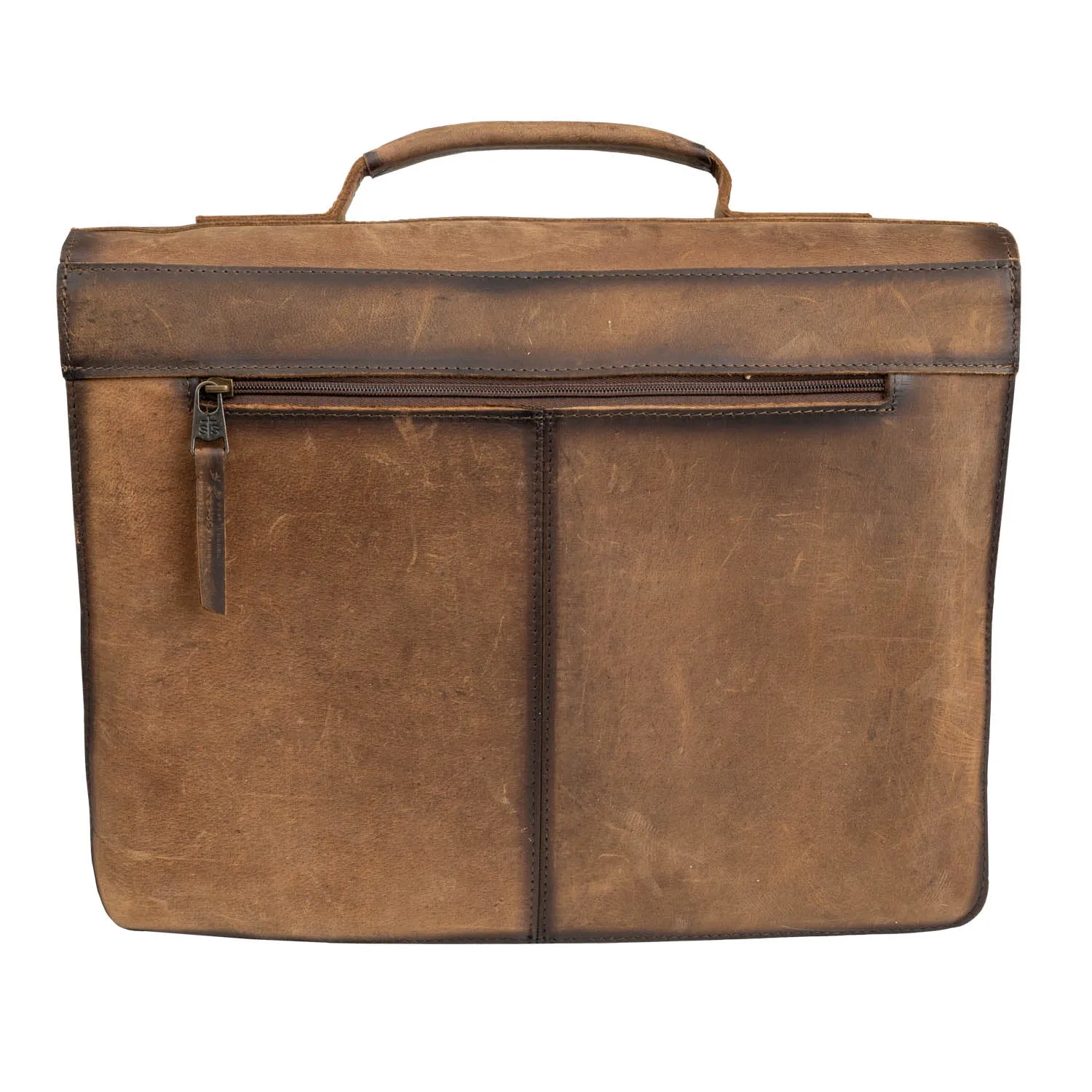 STS Ranchwear Mens Foreman Portfolio Veg-Tan Leather Messenger Bag