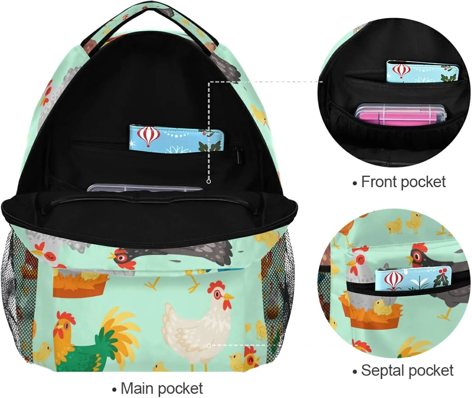 SUABO School Backpack Laptop Tablet Backpack Travel Bag for College Students Teens