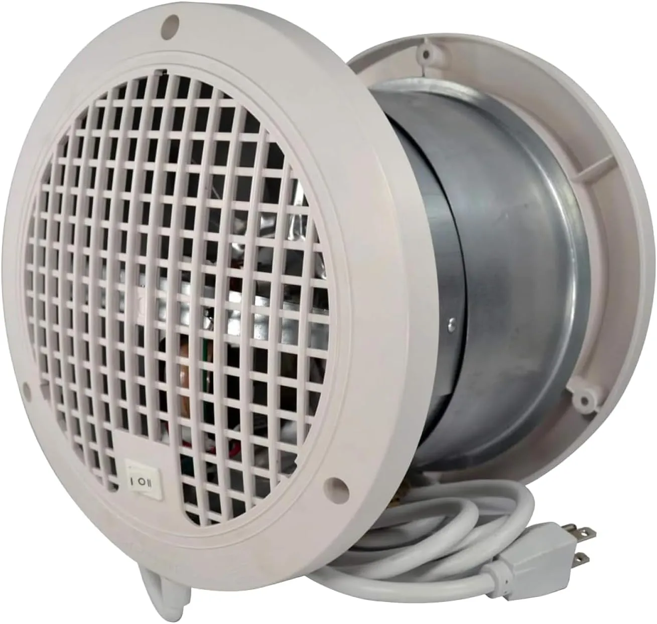 Suncourt ThruWall Room-to-Room Transfer Fan — Quiet Through Wall Vent Fan Improves Air Circulation Between Rooms 200-440 Sq. Ft. | 10’ Power Cord, 2-Speed (TW108)