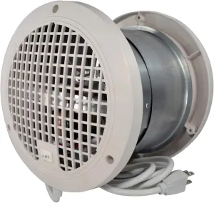 Suncourt ThruWall Room-to-Room Transfer Fan — Quiet Through Wall Vent Fan Improves Air Circulation Between Rooms 200-440 Sq. Ft. | 10’ Power Cord, 2-Speed (TW108)