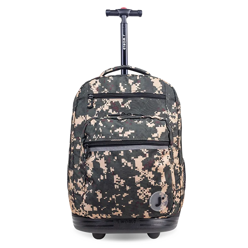 Sundance Laptop Rolling Backpack (20 Inch) in Green Camo