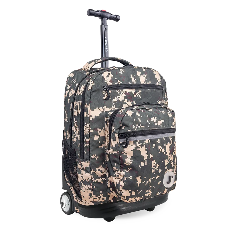 Sundance Laptop Rolling Backpack (20 Inch) in Green Camo