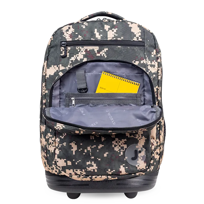 Sundance Laptop Rolling Backpack (20 Inch) in Green Camo