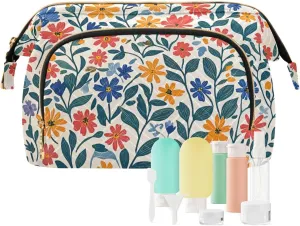 Sunflower Orange and Yellow Cosmetics Bag Zipper Travel Makeup Bags Cosmetic Bags For Purse for Travel Makeup